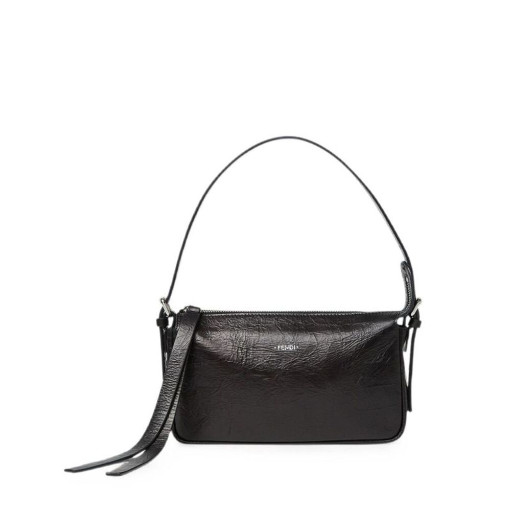 Fendi Women Zip Top Small Leather Shoulder Bag